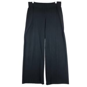 Eileen Fisher Womens Size S Black High Waisted Wide Leg Pull On Pants Stretch